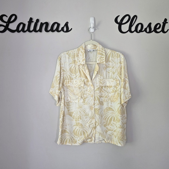 Anine Bing Austin Shirt Hawaiian Print Top Button Up Blouse Size Medium - Picture 3 of 9